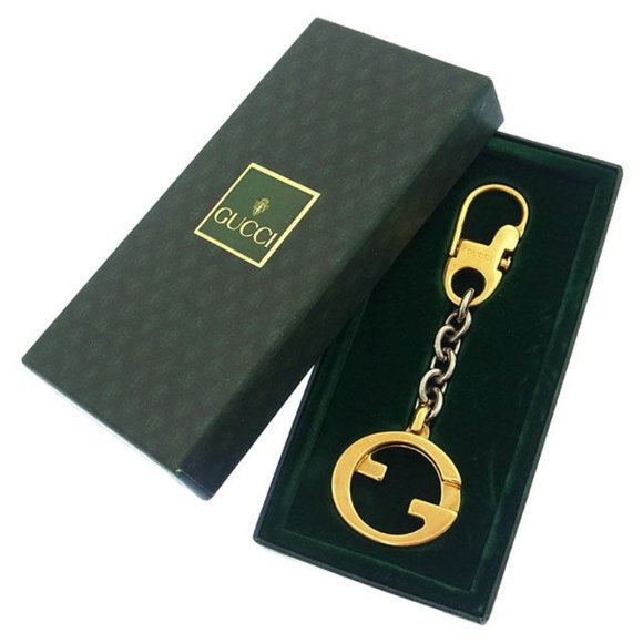 Authentic Gucci key ring Key holder G logos Gold Silver Woman - Picture 1 of 5